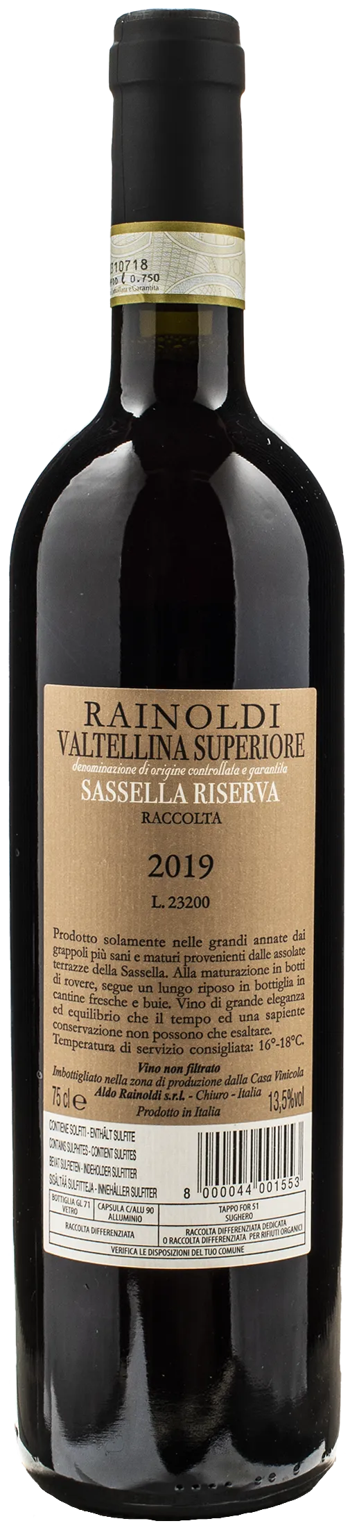 Rainoldi Valtellina Superiore Sassella Riserva 2021 - Image 2