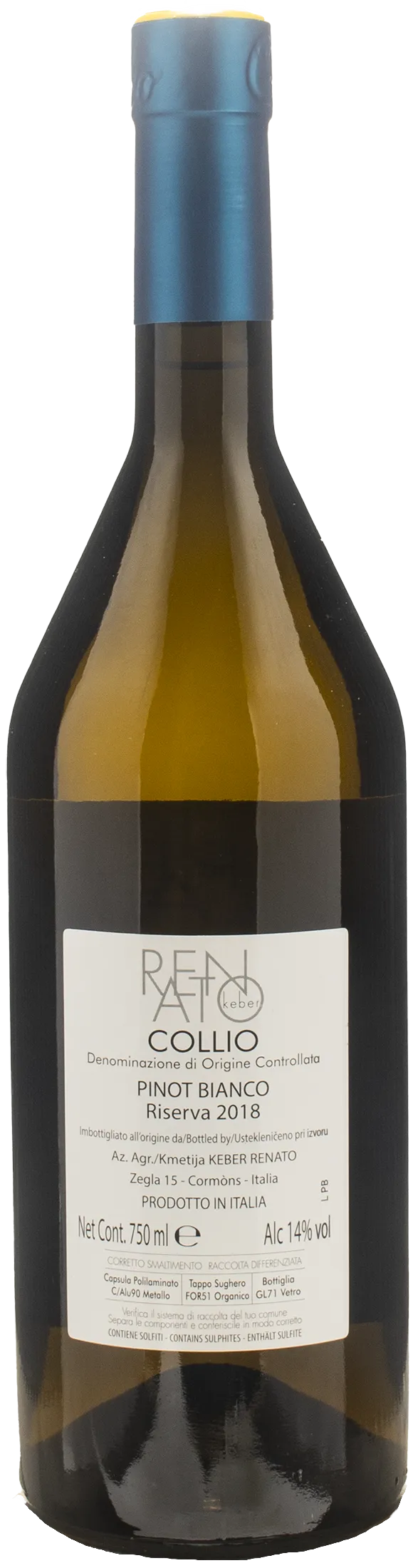 Renato Keber Collio Pinot Bianco Riserva 2018 - Image 2