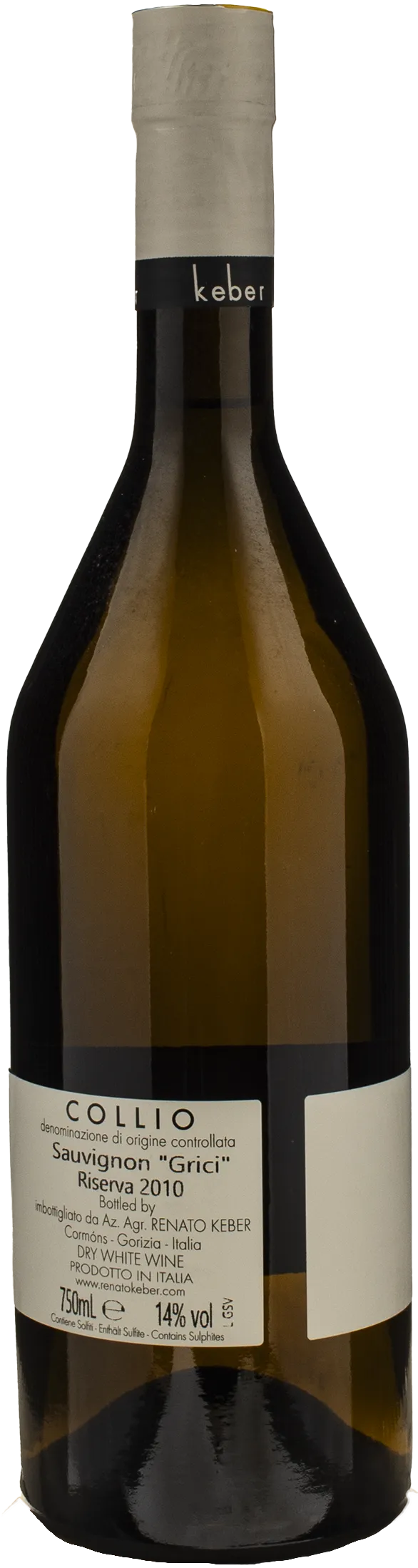 Renato Keber Collio Sauvignon Grici Riserva 2010 - Image 2