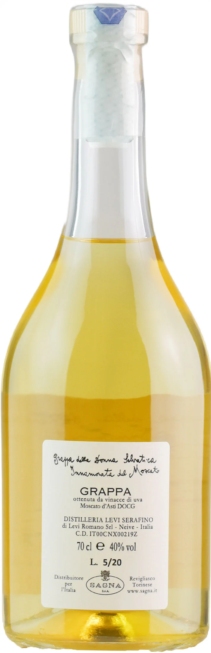Romano Levi Grappa Donna Selvatica Innamorata del Moscato 0.7L - Image 2