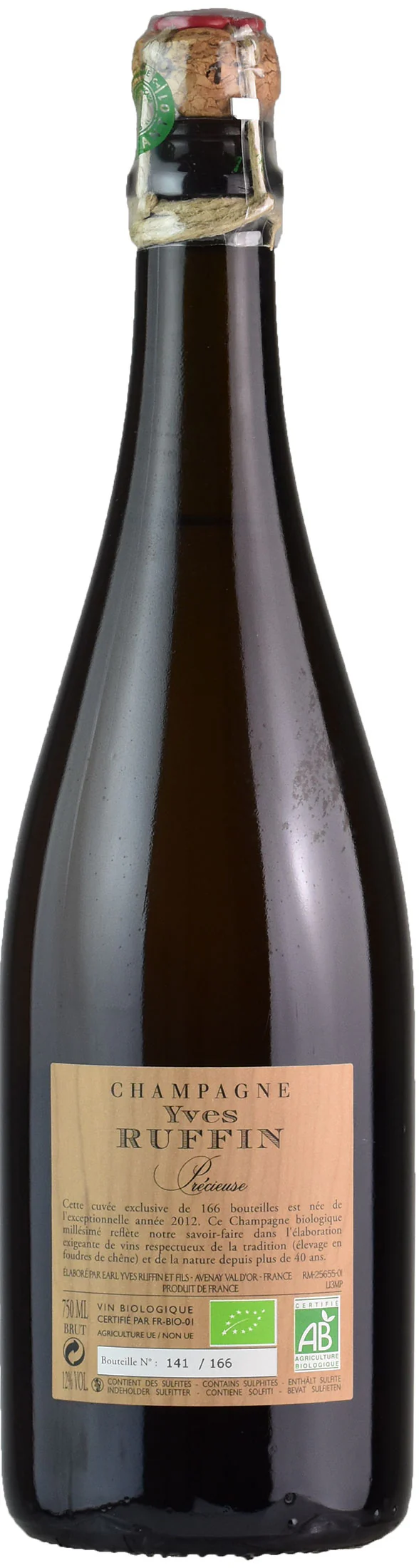 Ruffin Champagne Cuvee Precieuse Brut 2012 - Image 2