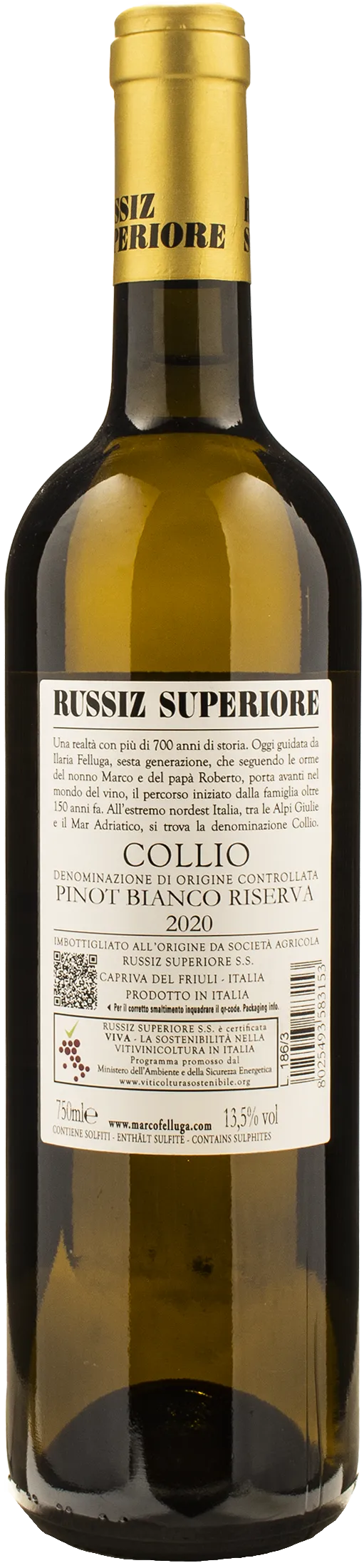 Russiz Superiore Collio Pinot Bianco Riserva 2020 - Image 2