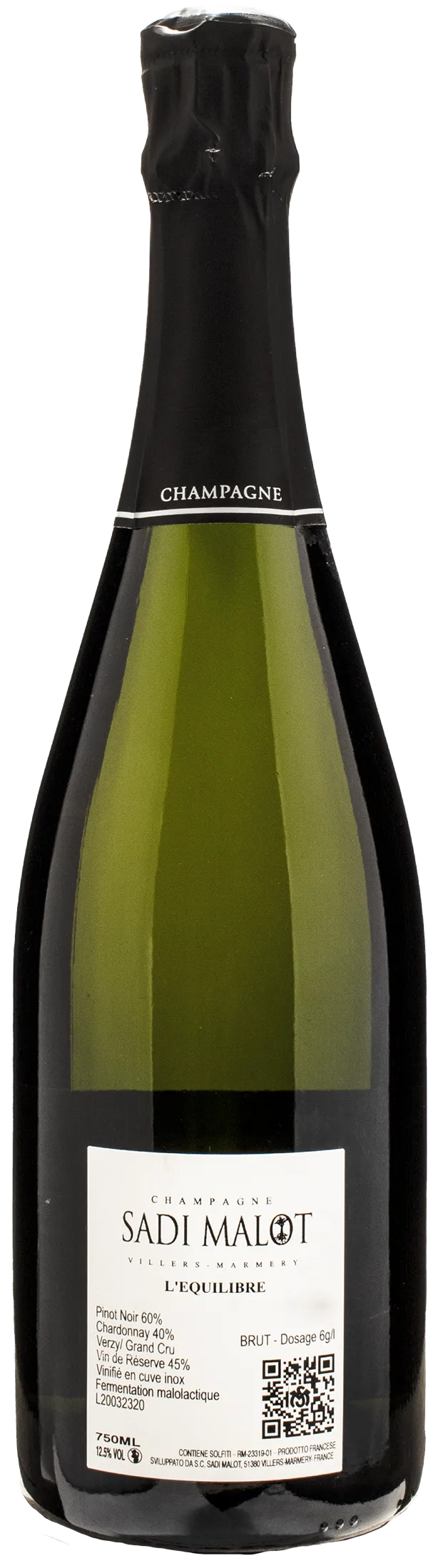 Sadi Malot Champagne L'Equilibre Brut Grand Cru - Image 2