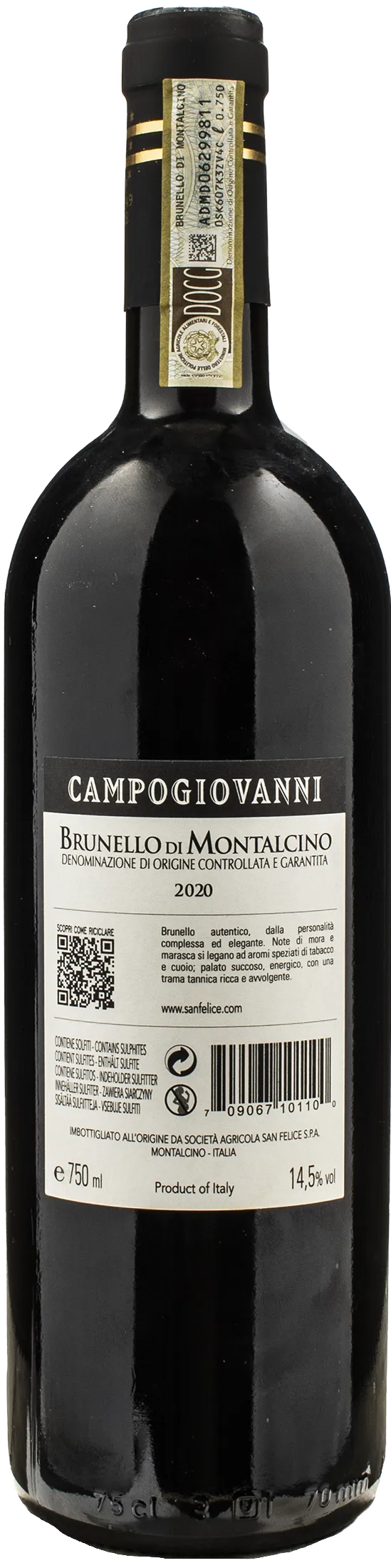 San Felice Brunello di Montalcino Campogiovanni 2020 - Image 2
