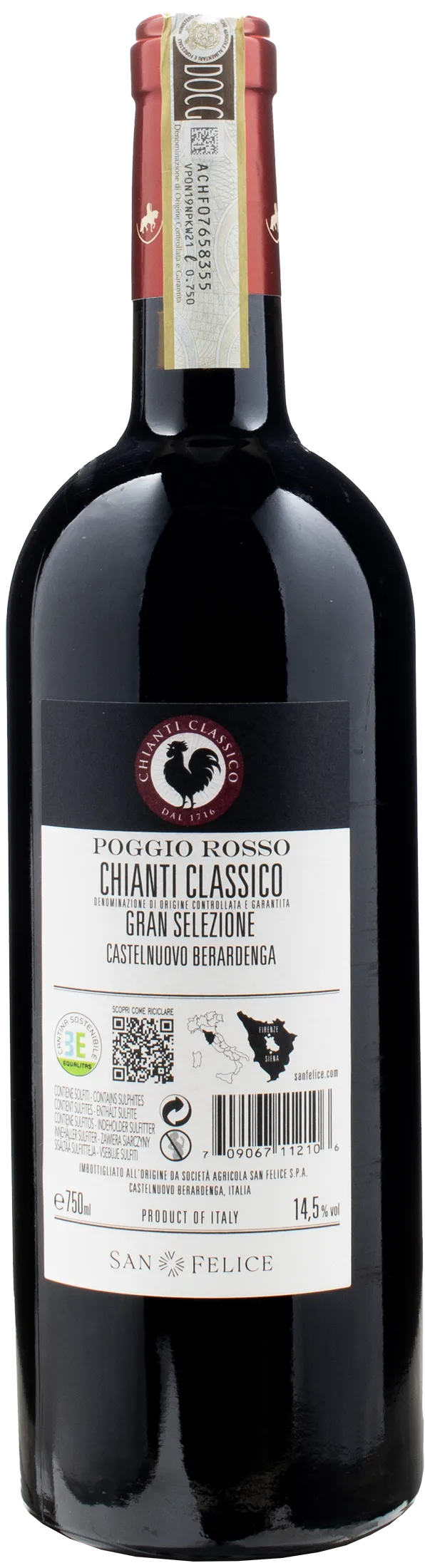 San Felice Chianti Classico Gran Selezione Poggio Rosso 2019 - Image 2