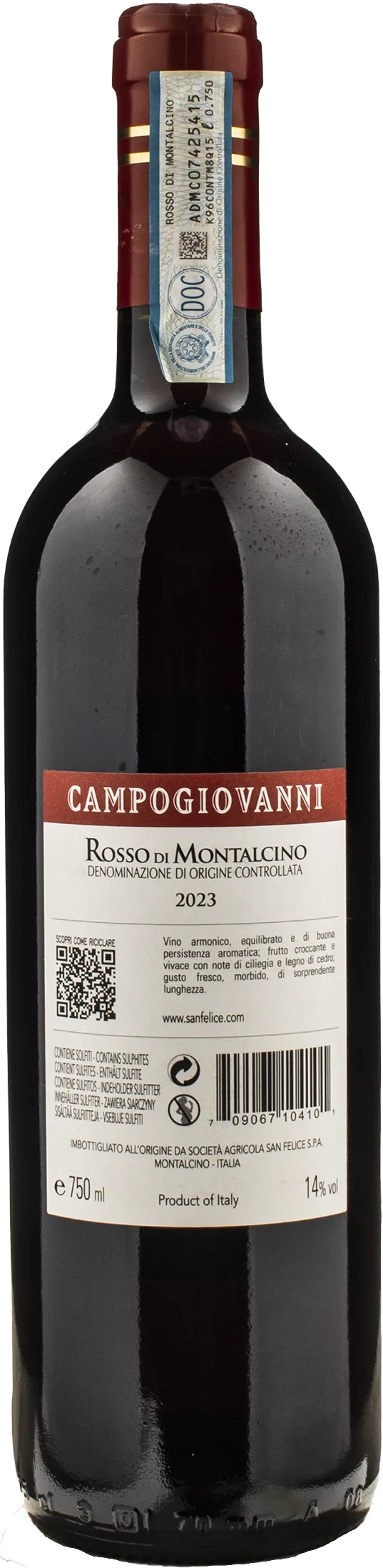 San Felice Rosso di Montalcino Campogiovanni 2023 - Image 2