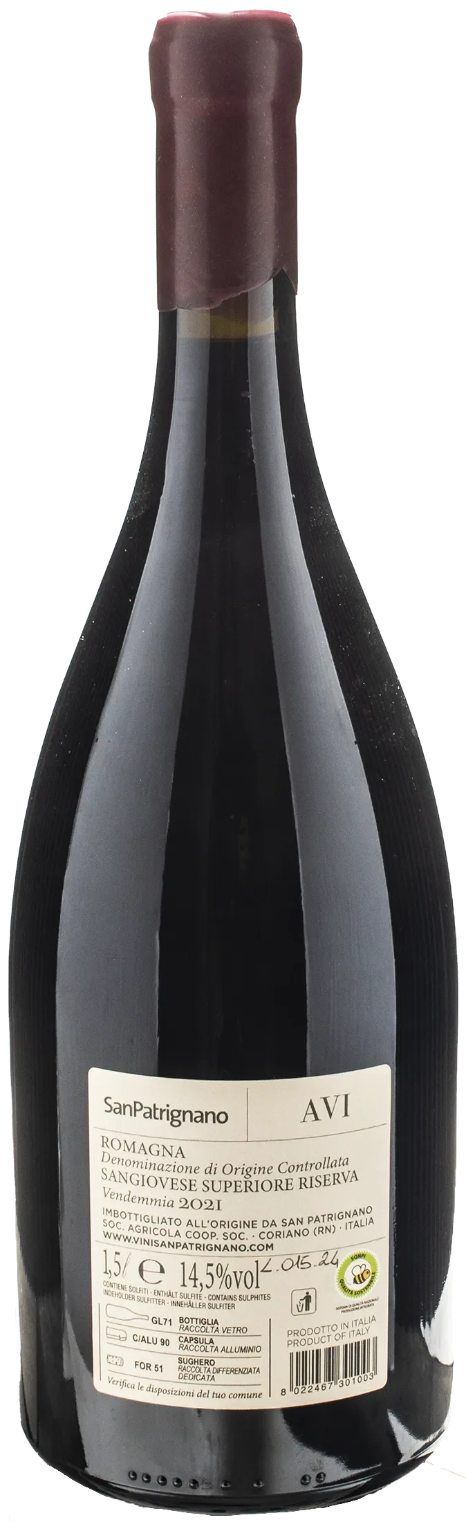 San Patrignano Sangiovese Superiore Riserva AVI Magnum 2021 - Image 2