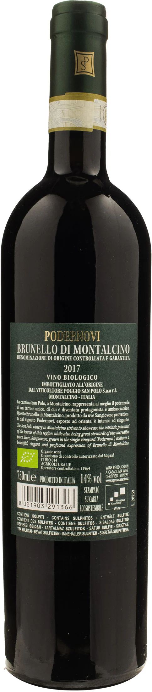 San Polo Brunello di Montalcino Podernovi 2017 - Image 2
