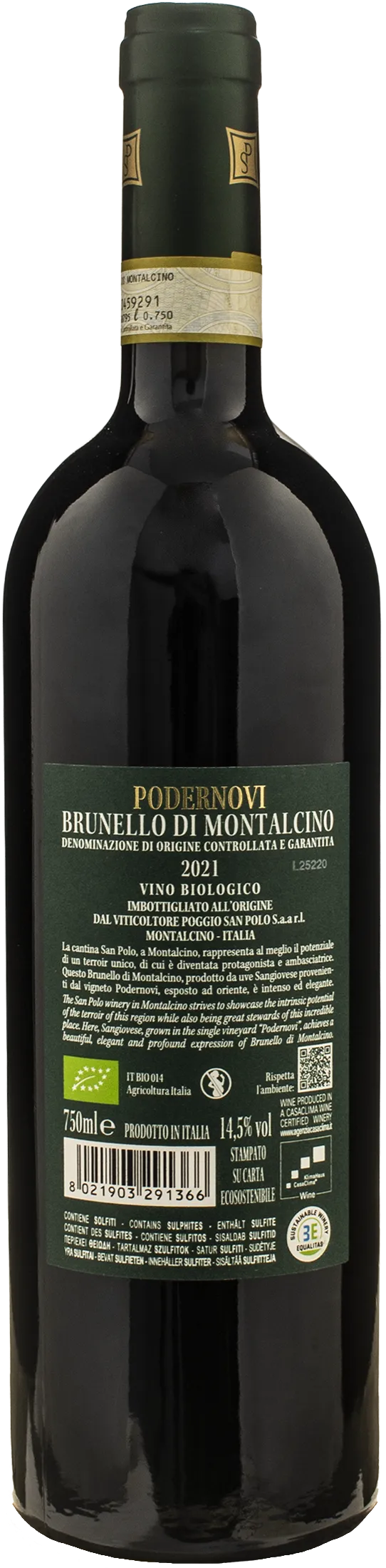 San Polo Brunello di Montalcino Podernovi 2021 - Image 2