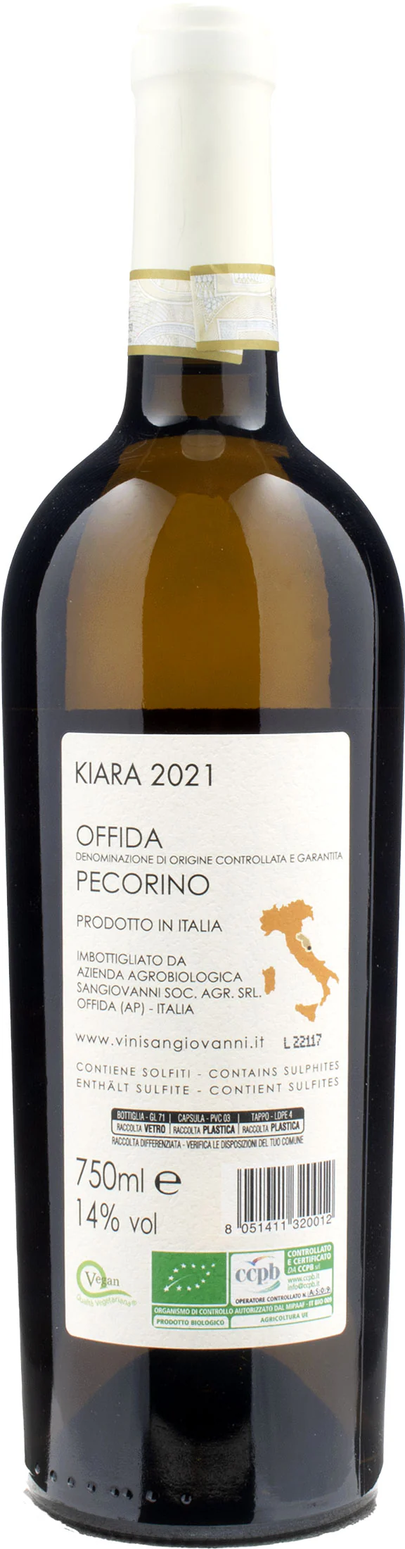 Sangiovanni Kiara Offida Pecorino Bio 2021 - Image 2