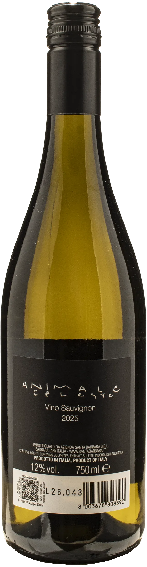 Santa Barbara Animale Celeste Sauvignon 2025 - Image 2