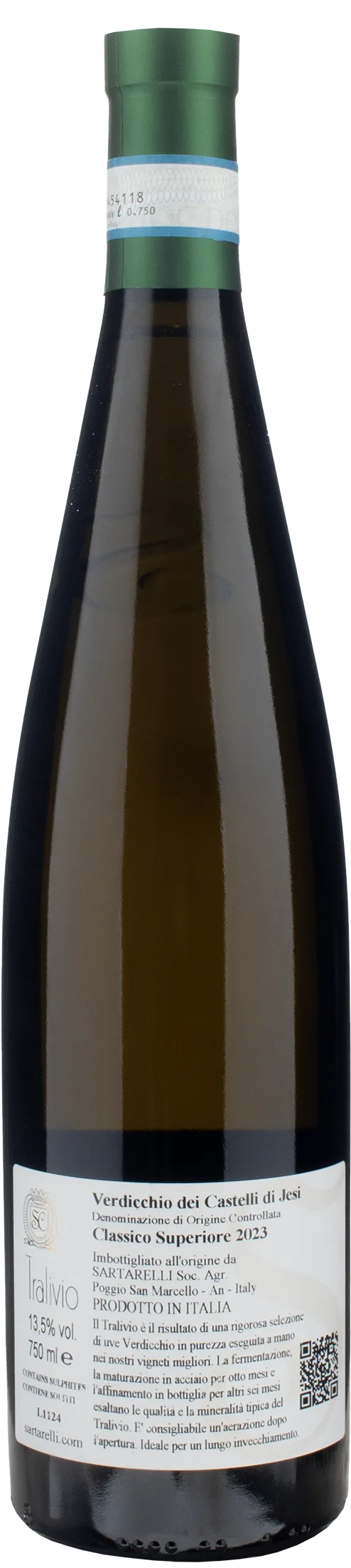 Sartarelli Tralivio Verdicchio dei Castelli di Jesi Classico Superiore 2023 - Image 2