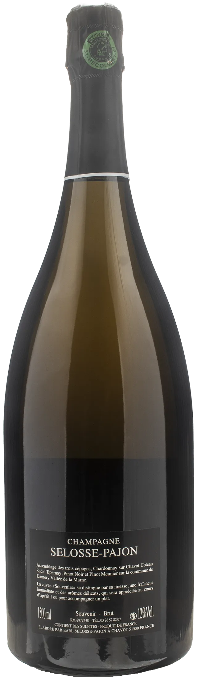 Selosse Pajon Champagne Souvenir Brut Magnum - Image 2