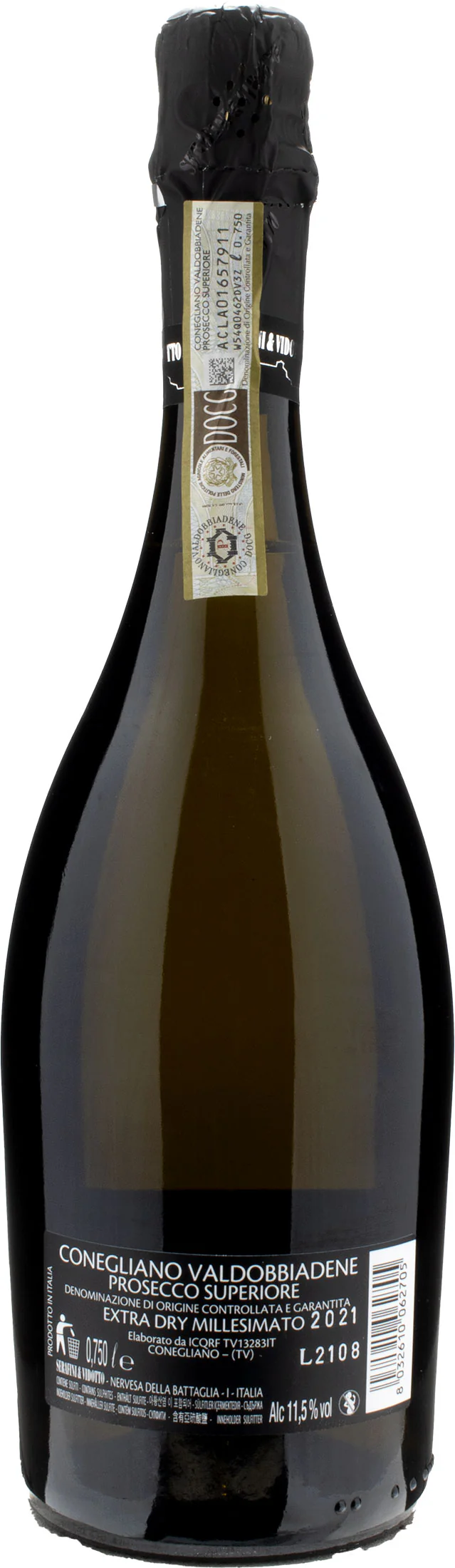 Serafini e Vidotto Conegliano Valdobbiadene Prosecco Superiore Bollicine di Prosecco Extra Dry 2021 - Image 2