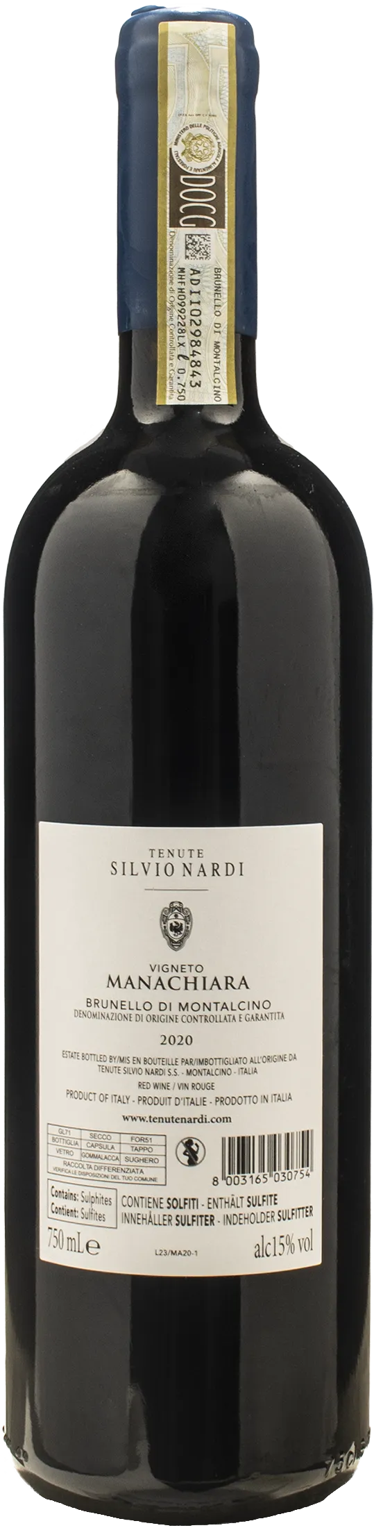 Silvio Nardi Brunello di Montalcino Manachiara 2020 - Image 2