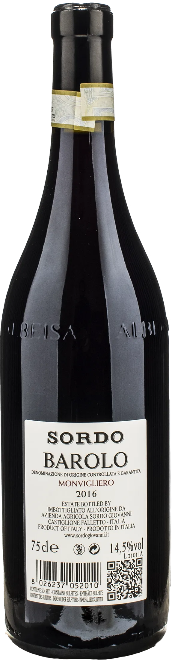 Sordo Giovanni Barolo Monvigliero 2016 - Image 2
