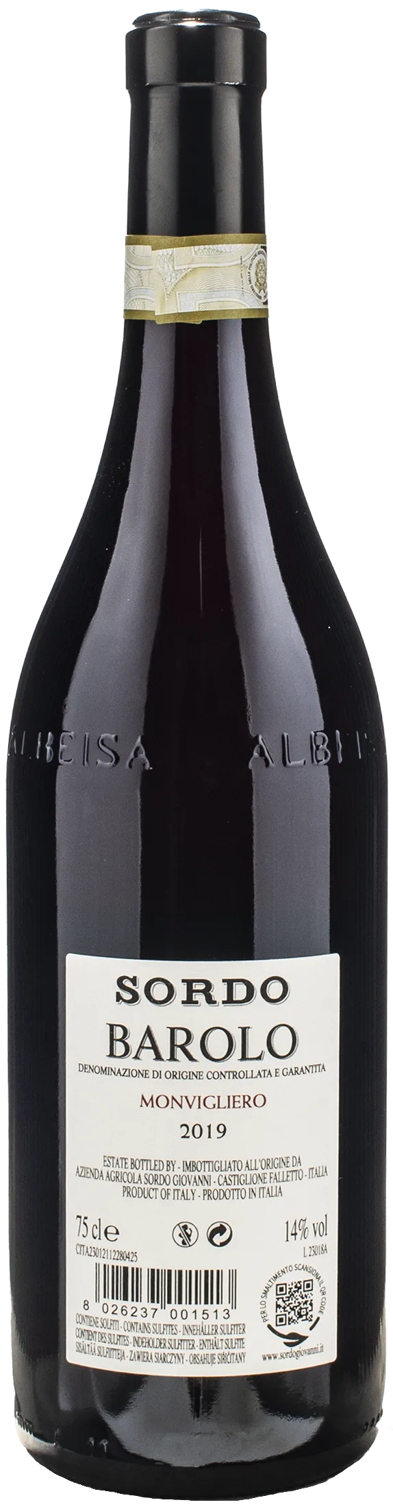 Sordo Giovanni Barolo Monvigliero 2019 - Image 2