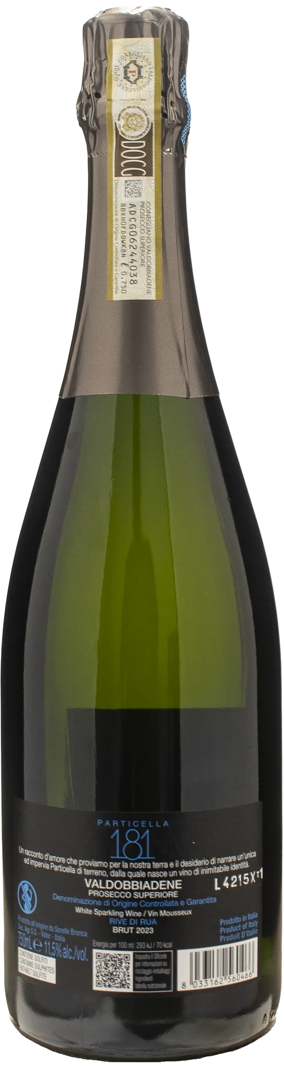 Sorelle Bronca Valdobbiadene Prosecco Superiore Particella 181 Brut 2023 - Image 2