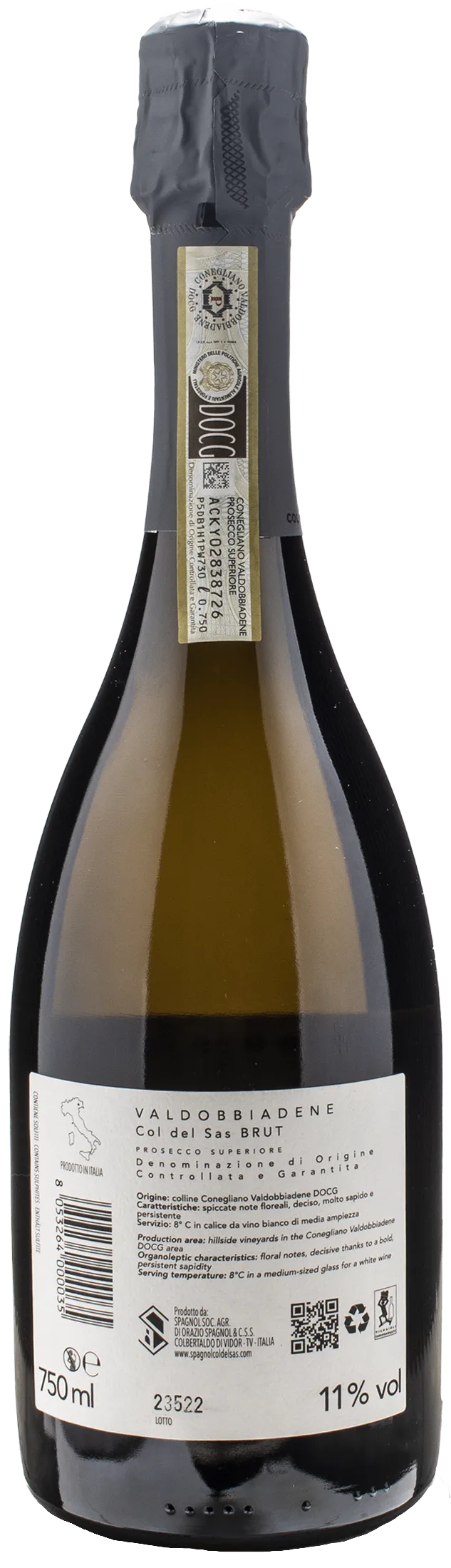 Spagnol Valdobbiadene Prosecco Superiore Col del Sas Brut - Image 2