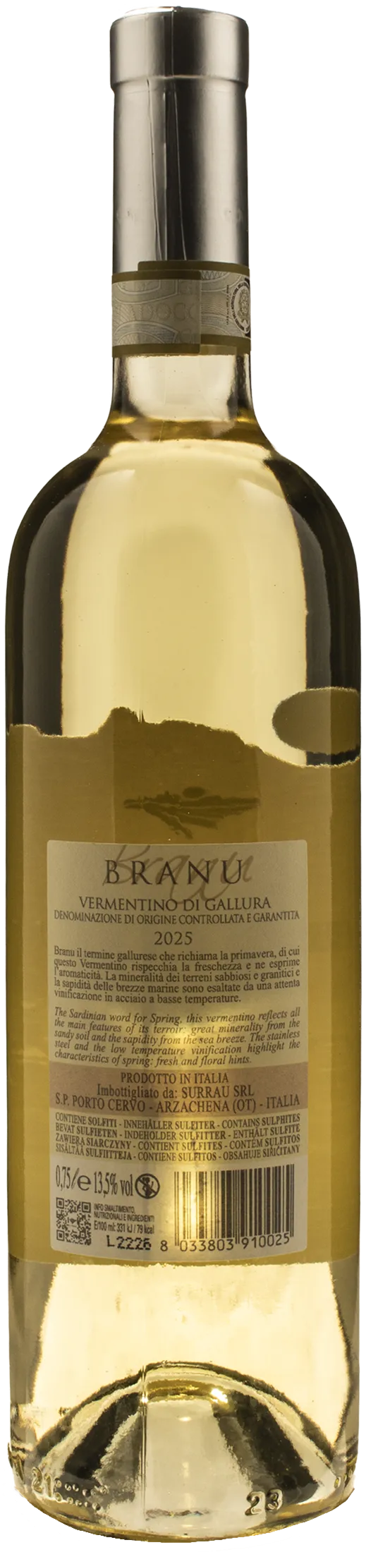 Surrau Vermentino di Gallura Branu 2025 - Image 2