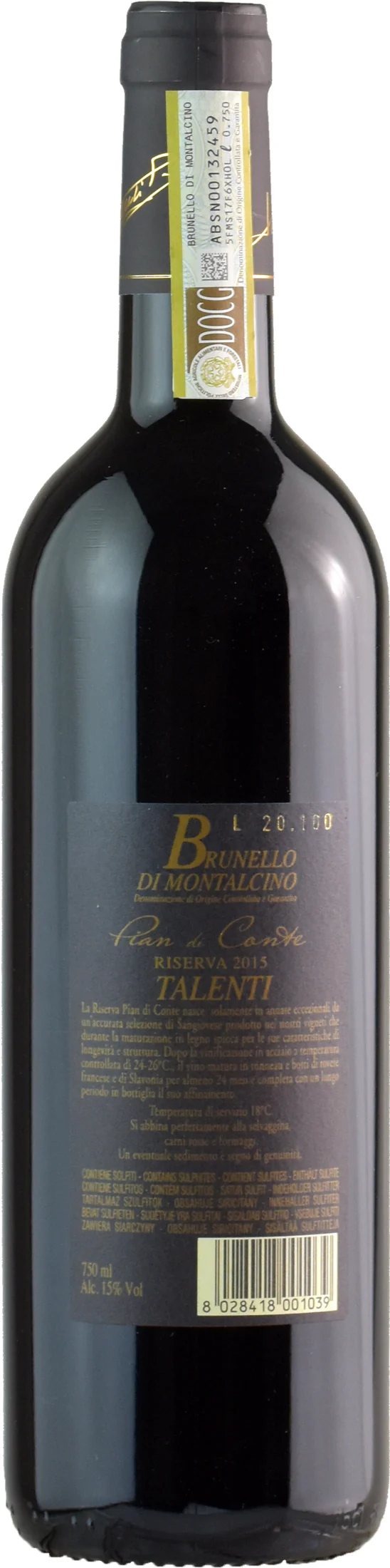 Talenti Brunello di Montalcino Pian di Conte Riserva 2015 - Image 2