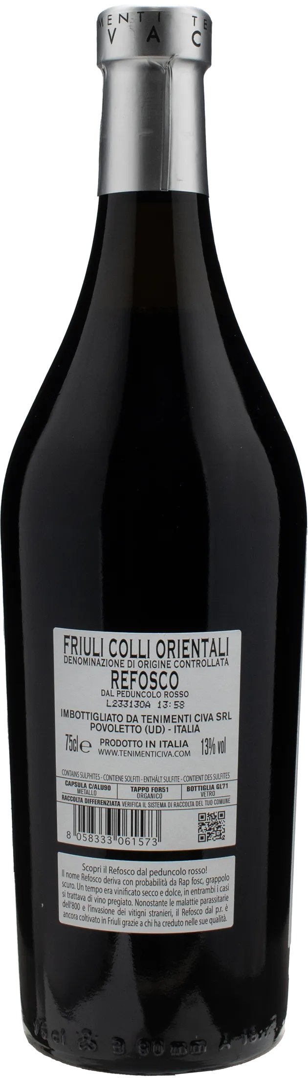 Tenimenti Civa Refosco dal Peduncolo Rosso Biele Zoe Cuvèe 85/15 2022 - Image 2