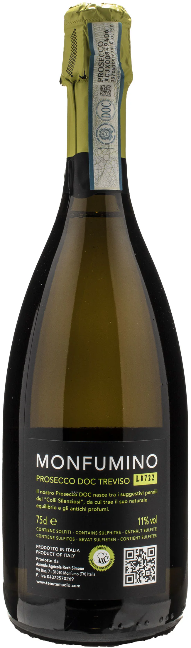 Tenuta Amadio Prosecco Treviso Monfumino Brut - Image 2