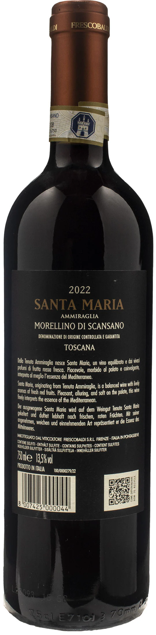 Tenuta Ammiraglia Morellino di Scansano Santa Maria 2022 - Image 2
