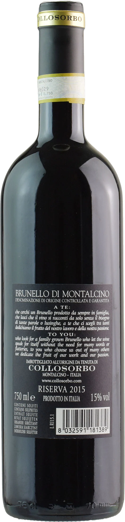 Tenuta di Collosorbo Brunello di Montalcino Riserva 2015 - Image 2