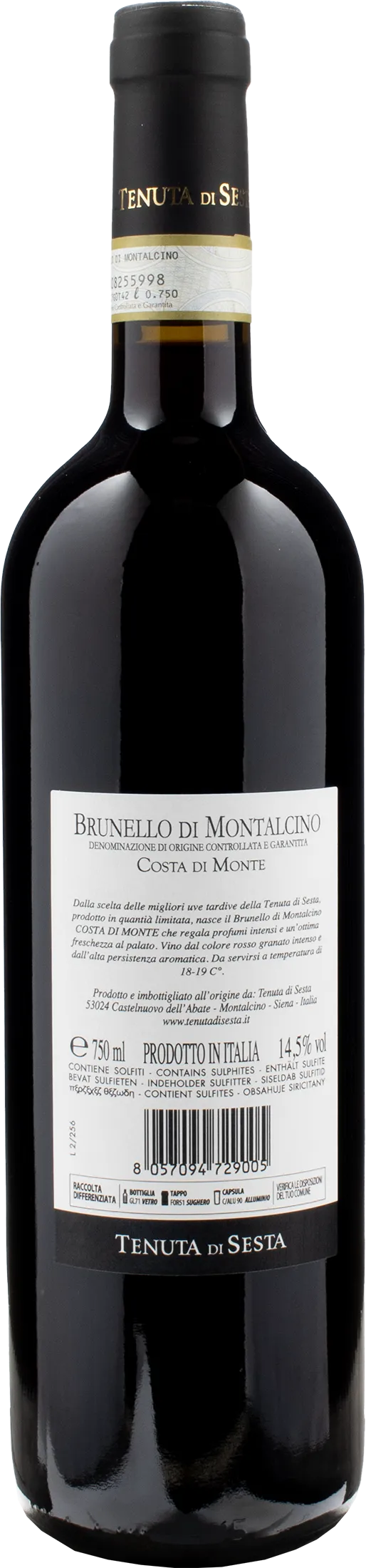 Tenuta di Sesta Brunello di Montalcino Costa di Monte 2019 - Image 2