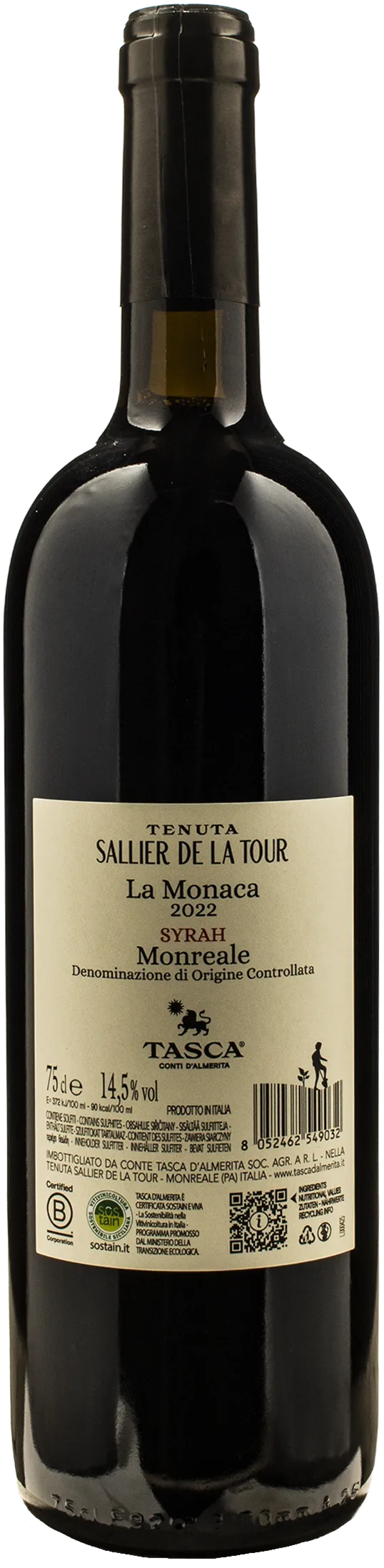 Tenuta Sallier de La Tour La Monaca Syrah 2022 - Image 2