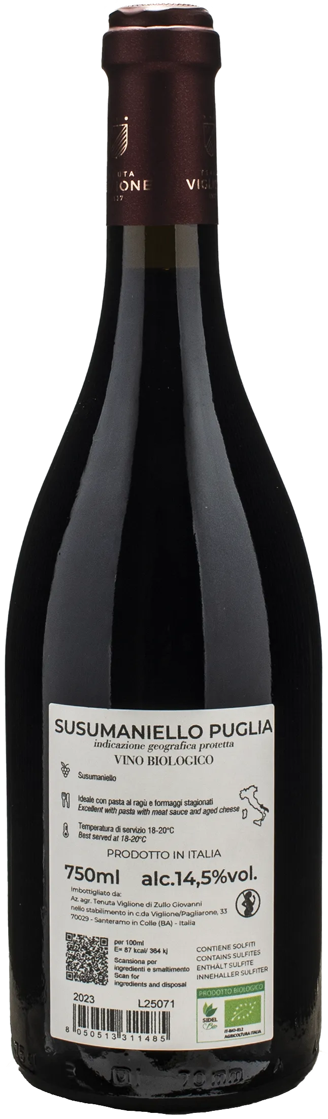 Tenuta Viglione Morso Rosso Susumaniello 2023 - Image 2