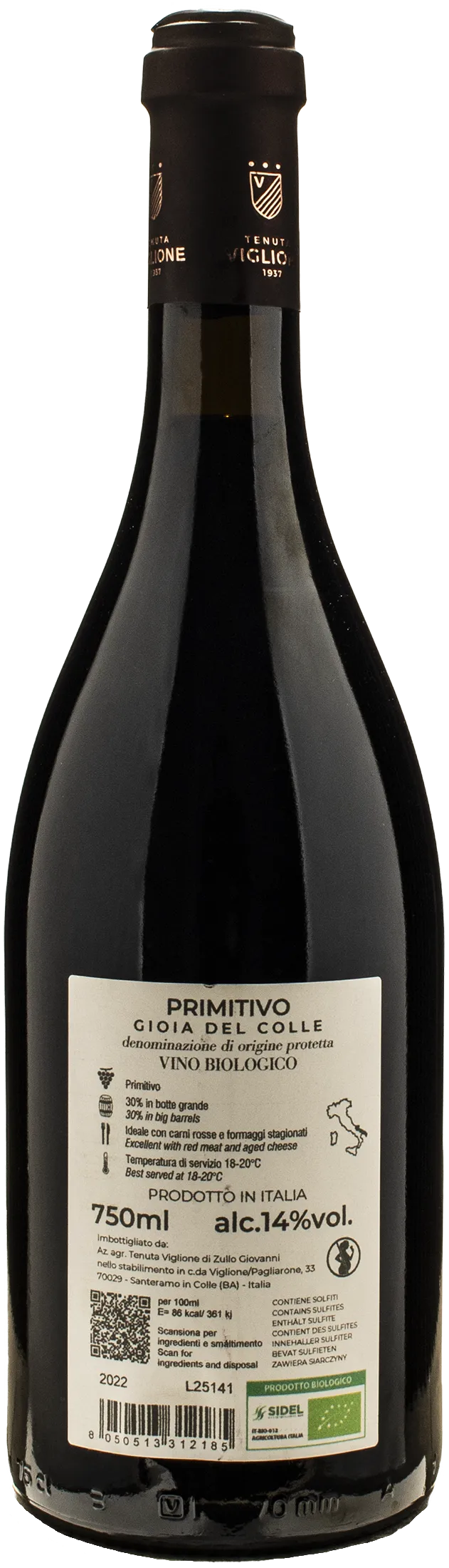 Tenuta Viglione Primitivo Gioia del Colle Sellato 2022 - Image 2