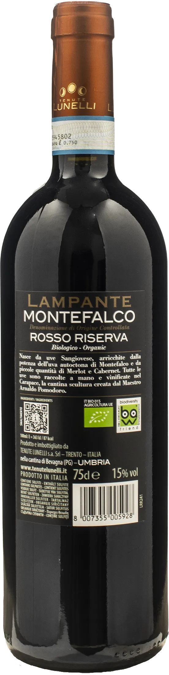 Tenute Lunelli Castelbuono Montefalco Rosso Lampante Riserva 2022 - Image 2