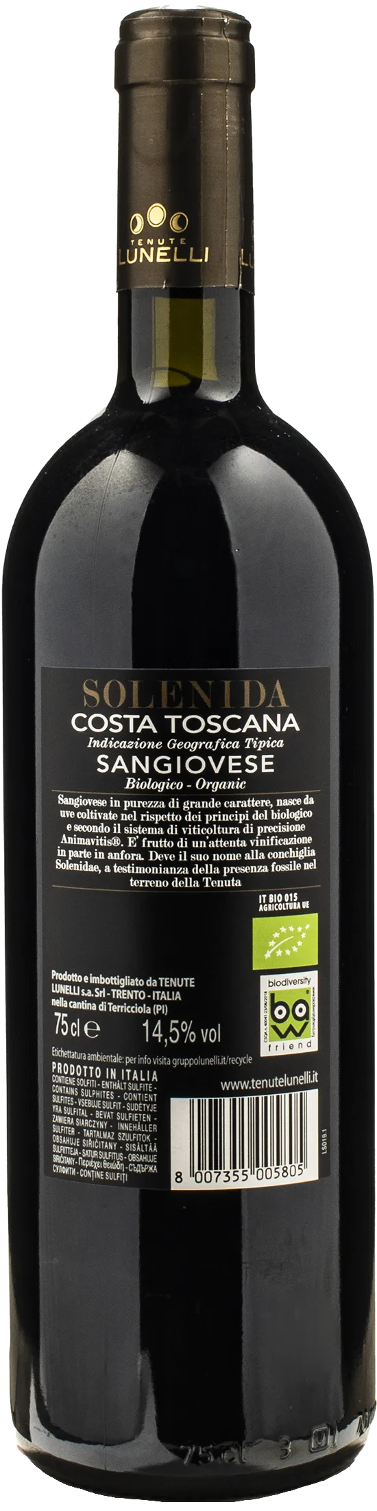 Tenute Lunelli Podernovo Costa Toscana Sangiovese Solenida 2019 - Image 2