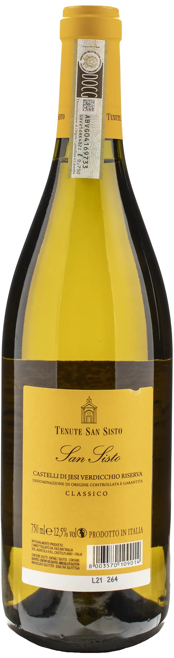 Tenute San Sisto Verdicchio Dei Castelli Di Jesi Classico San Sisto Riserva 2020 - Image 2