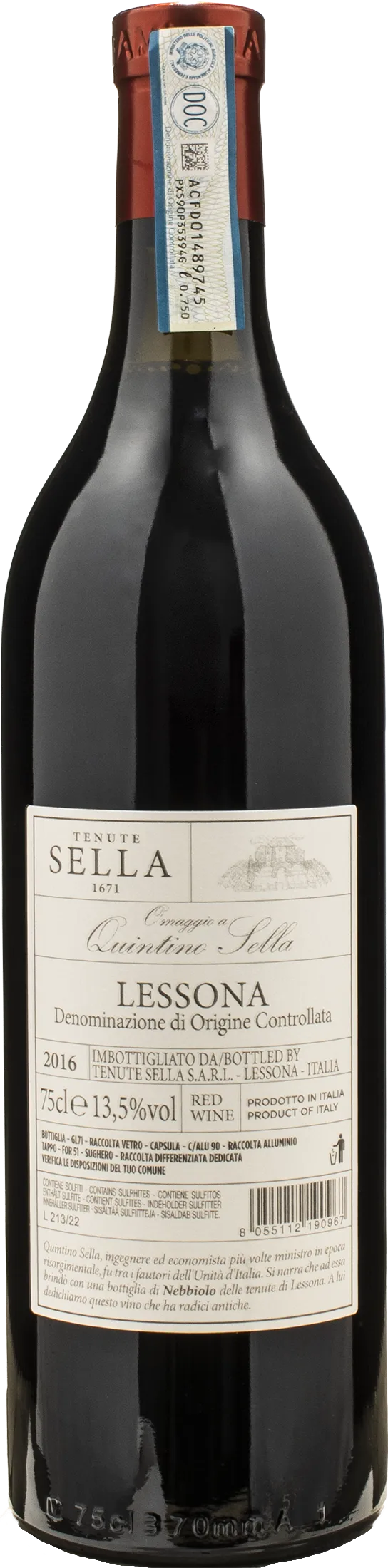 Tenute Sella Lessona Omaggio a Quintino Sella 2016 - Image 2