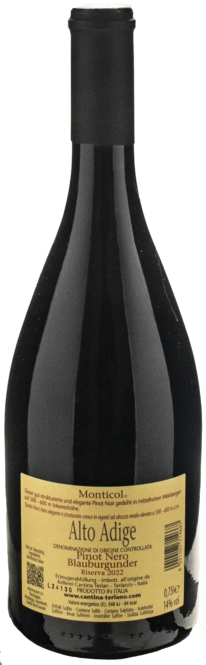 Terlano Pinot Nero Monticol Riserva 2022 - Image 2