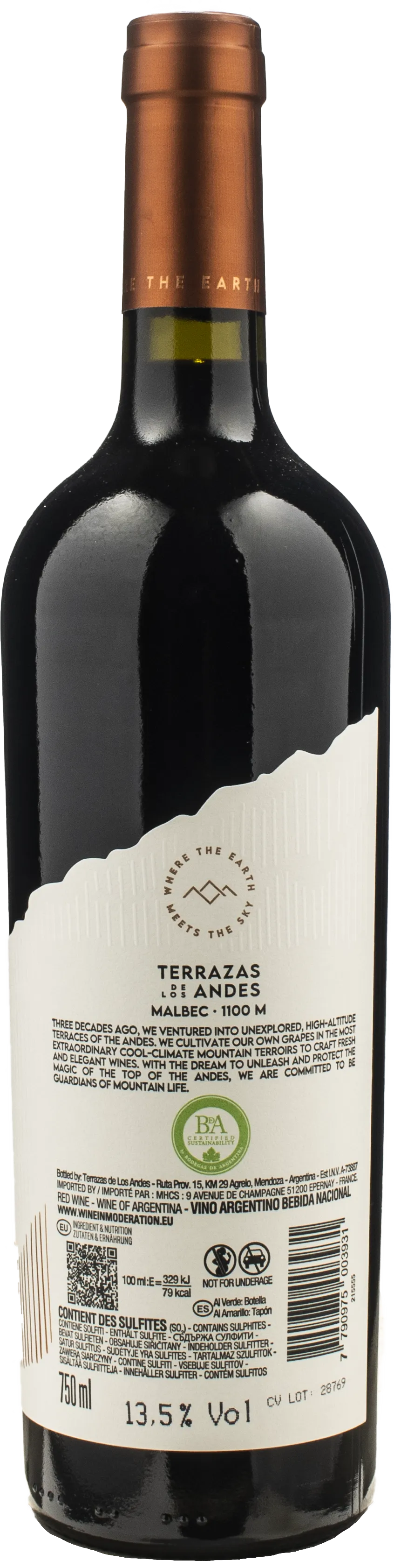Terrazas de los Andes Malbec 2023 - Image 2