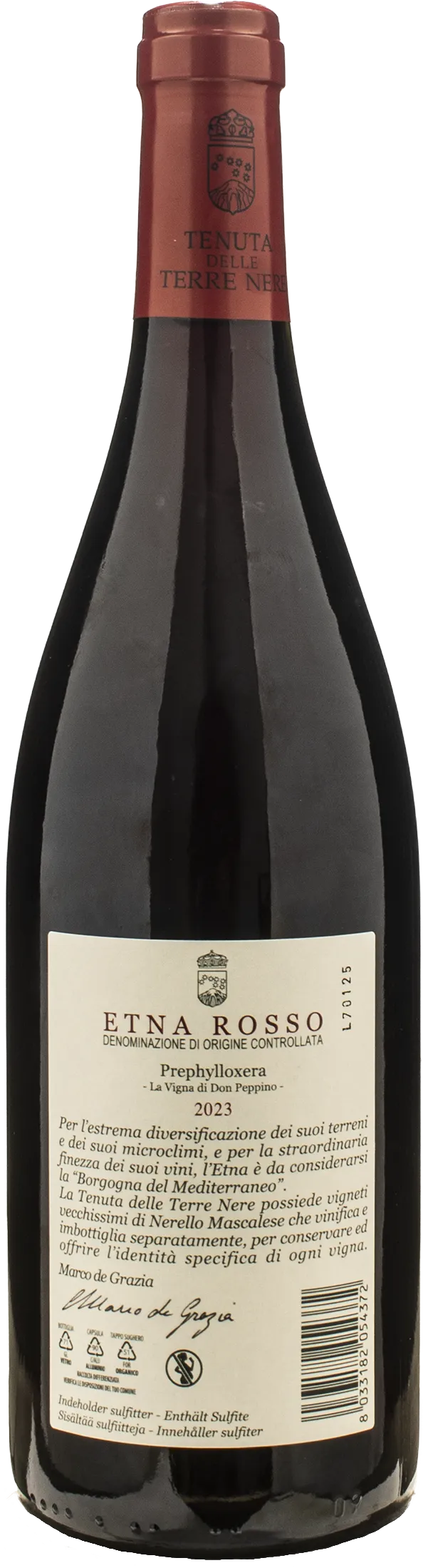 Terre Nere Etna Rosso Prephylloxera La Vigna di Don Peppino Calderara Sottana 2023 - Image 2