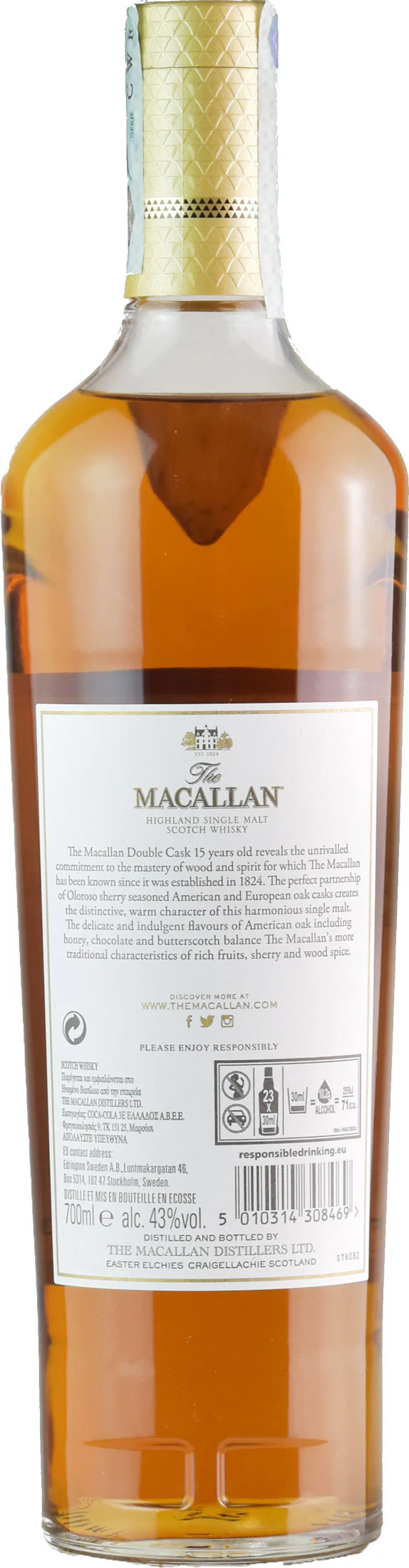 The Macallan Scotch Whisky Double Cask 15 Y.O. 0.7L - Image 2