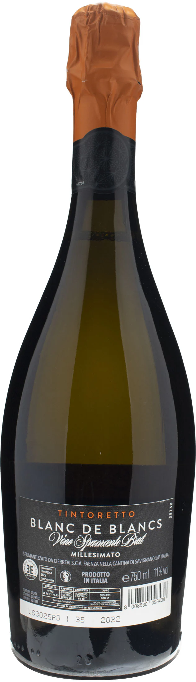 Tintoretto Spumante Blanc de Blancs Brut Millesimato 2022 - Image 2