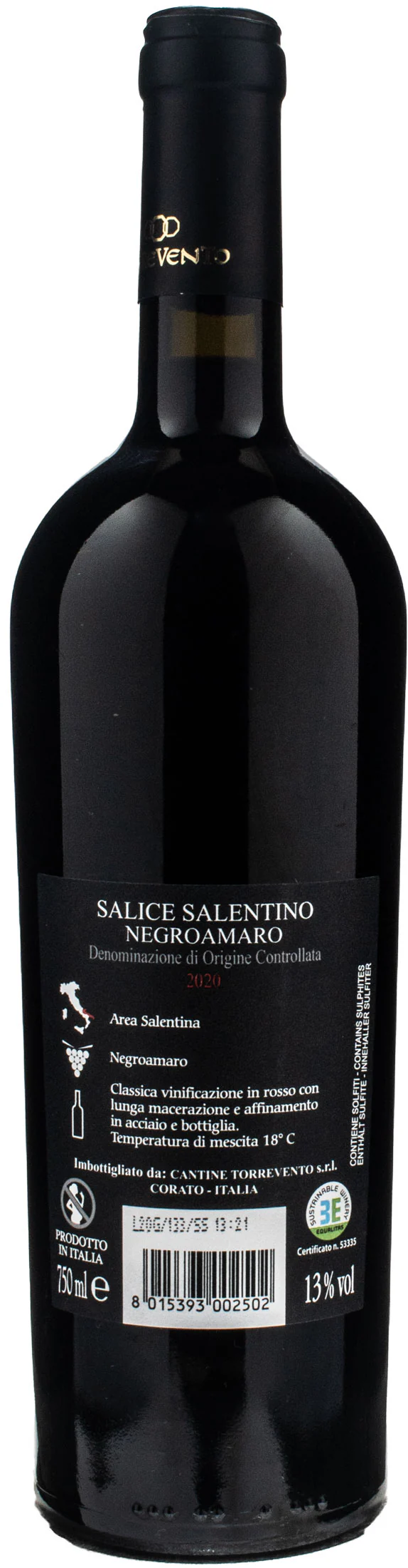 Torrevento Salice Salentino Negroamaro Faneros 2020 - Image 2