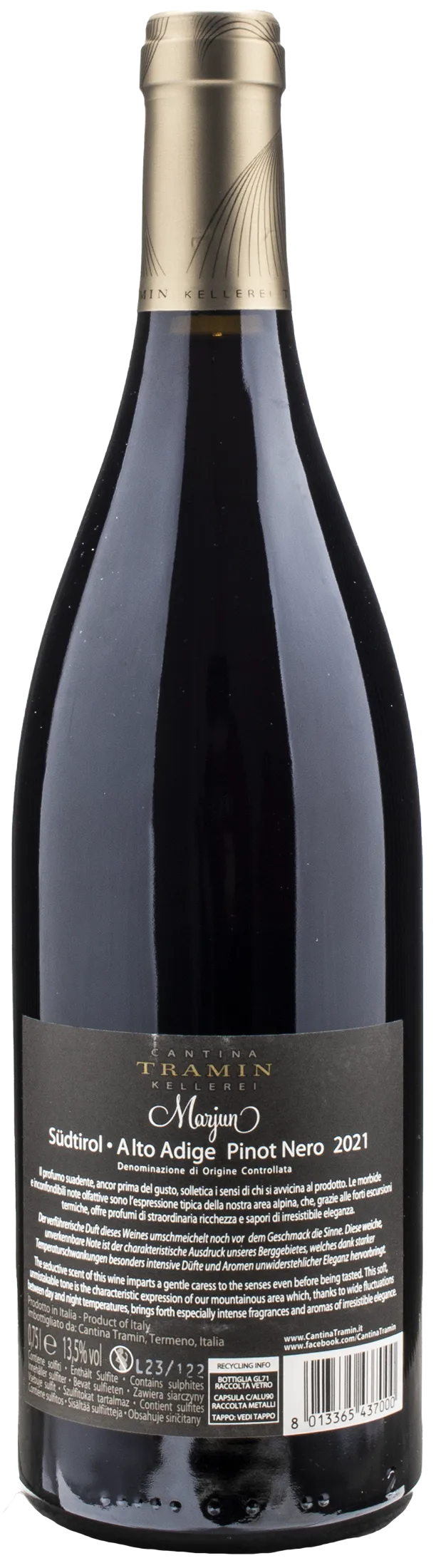 Tramin Pinot Nero Marjun 2022 - Image 2