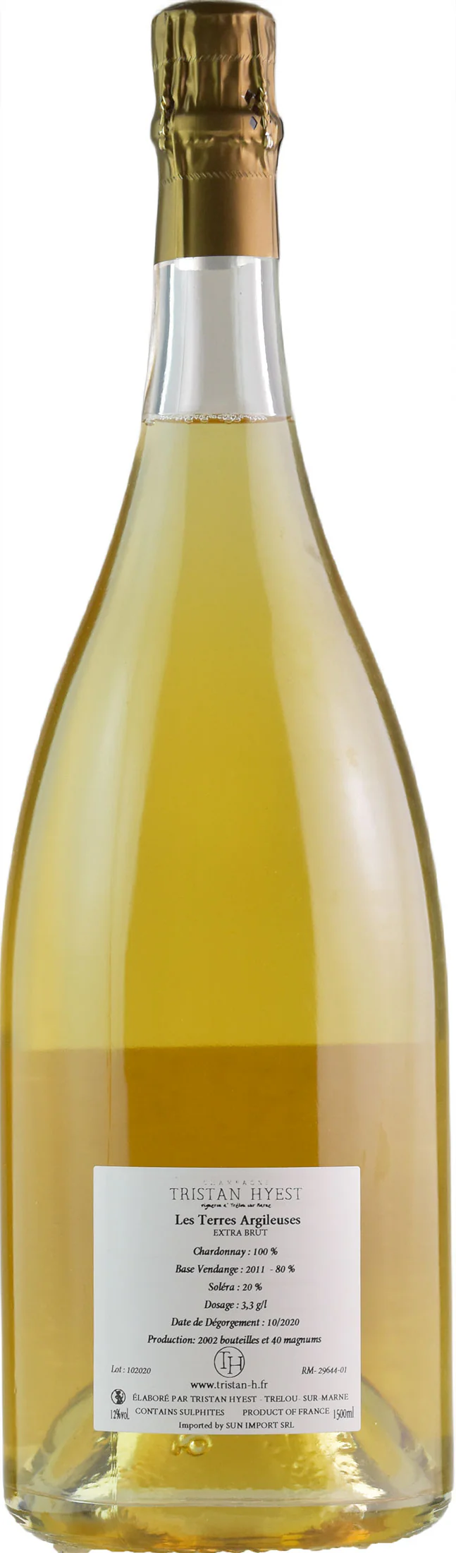 Tristan Hyest Champagne Blanc de Blancs Les Terres Argileuses Extra Brut Magnum - Image 2
