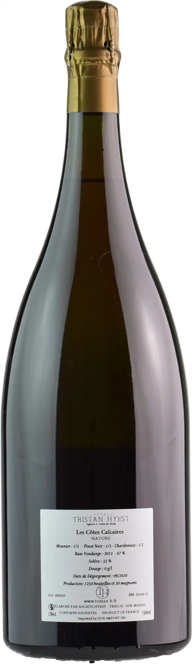 Tristan Hyest Champagne Les Cotes Calcaires Nature Magnum - Image 2
