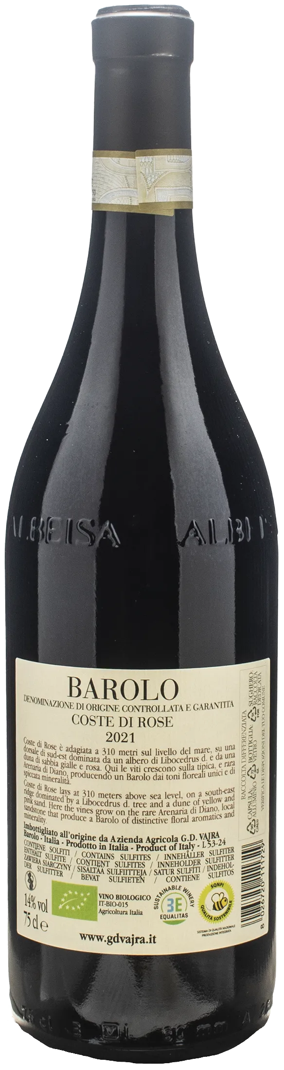Vajra G.D. Barolo Coste di Rose 2021 - Image 2