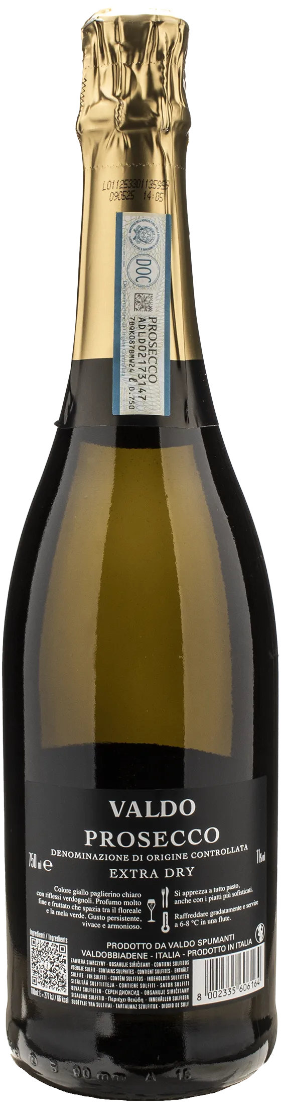 Valdo Prosecco Etichetta Nera Extra Dry - Image 2