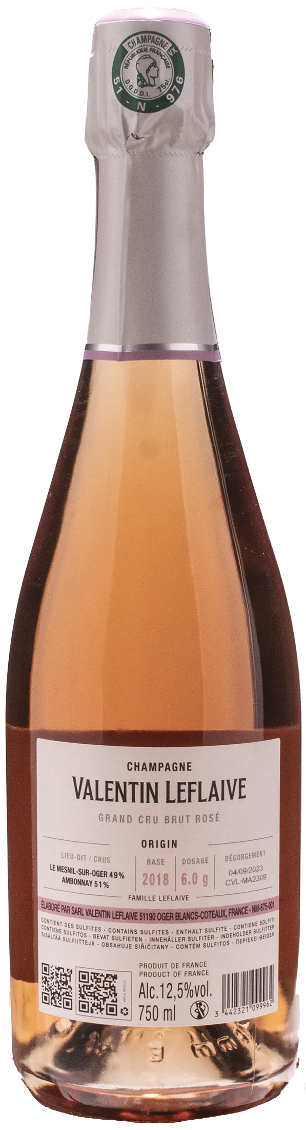 Valentin Leflaive Champagne Grand Cru Rosè Brut - Image 2