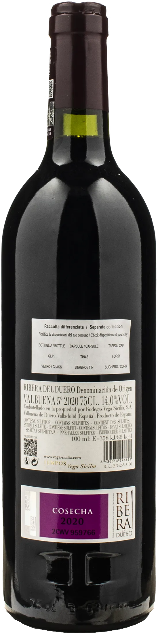 Vega Sicilia Ribera del Duero Valbuena 5° 2020 - Image 2